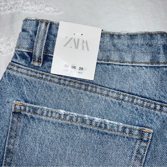 Zara Long Jean Shorts - Picture 2 of 5